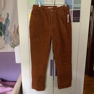 NWT pacsun corduroy mom jeans brown